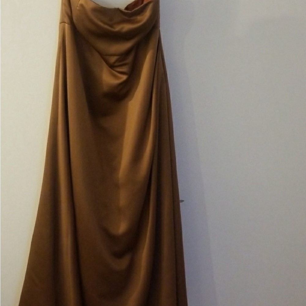 Chocolate Brown Strapless Formal 18W!